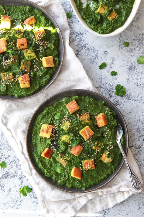 Vegan Palak Paneer with Chickpea Tofu (Soy-Free, GF) - Zen and Zaatar