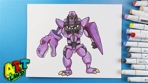 How to Draw MEGATRON T-REX!!!