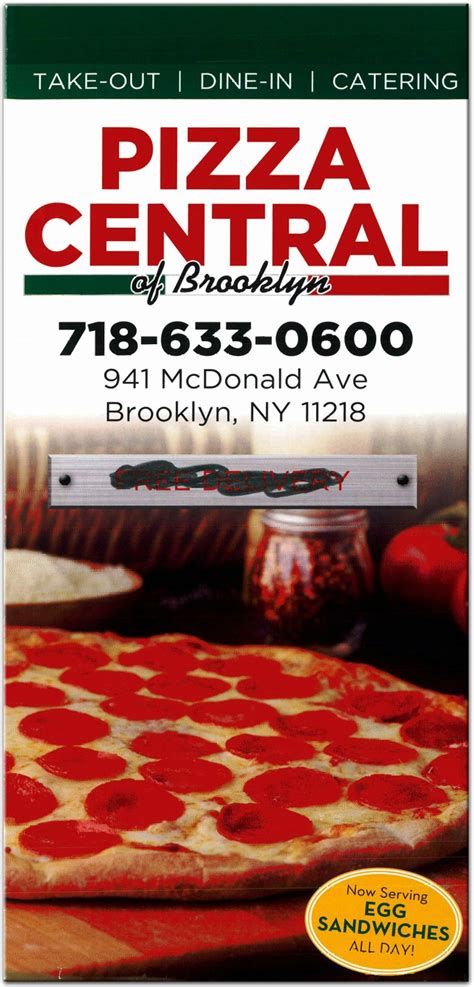 Pizza Central Restaurant in Brooklyn / Menus & Photos