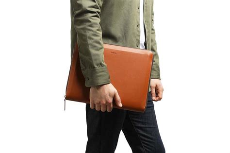 Organize Your Work Life with This Slim Leather Laptop Sleeve