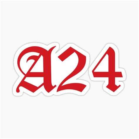 "A24 Logo with Lady Bird Poster Font" Sticker for Sale by slythhumor ...