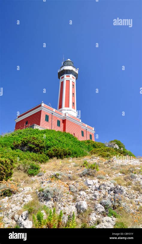 Punta Carena Lighthouse Capri Italy Stock Photo - Alamy