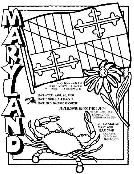 #Maryland State Symbol Coloring Page by Crayola. Print or color online. | Flag coloring pages ...