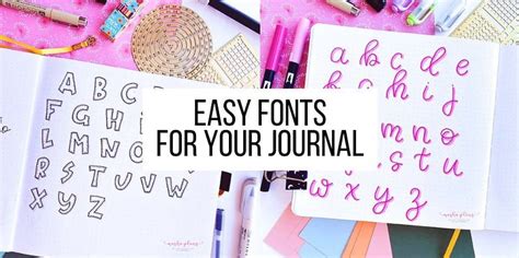 Easy Fonts For Bullet Journaling | Masha Plans