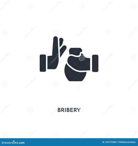 Bribery Icon. Simple Element Illustration. Isolated Trendy Filled Bribery Icon on White ...