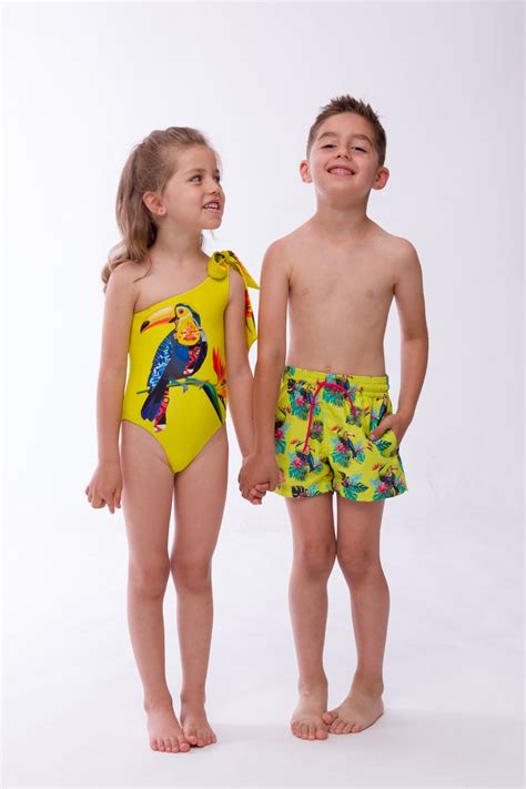 Yellow Fluo Boy Swimsuit Matching Swimsuits Family Swimwear - Etsy New Zealand