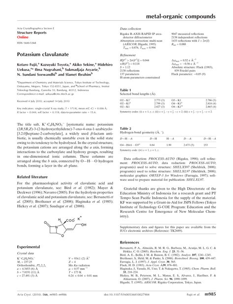 (PDF) Potassium clavulanate