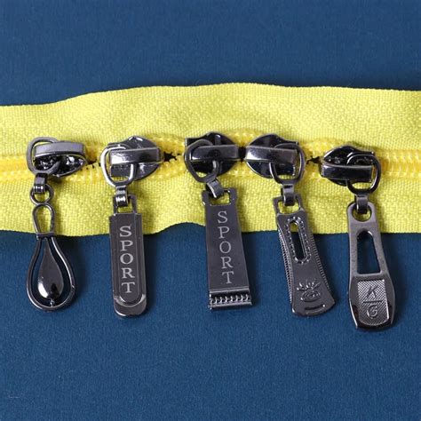 High quality 5# Metal Nylon Zipper Slider 5pcs Repair diy Zipper For Clothes Bags Garment ...