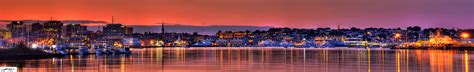 Portland Maine Cityscape Skyline at Sunset Panorama | HDR Photography ...