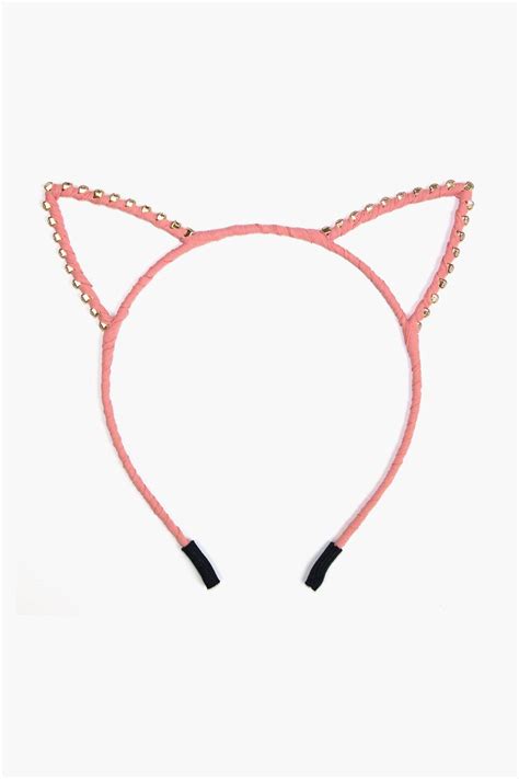 Cat Headband - Baby Pink in 2021 | Cat headband, Cat ears girl, Cat ear headband