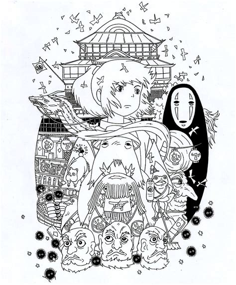 Ghibli - El viaje de chihiro | Sketsa, Buku sketsa gambar, Gambar