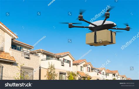 Drone Delivery Concept Autonomous Unmanned Aerial Stock Photo ...