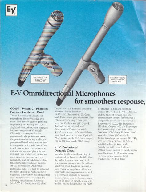 Electro-Voice Microphones catalog 277 ca 1970s