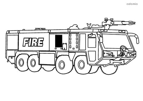 Airport Fire Truck Coloring Page Coloring Pages