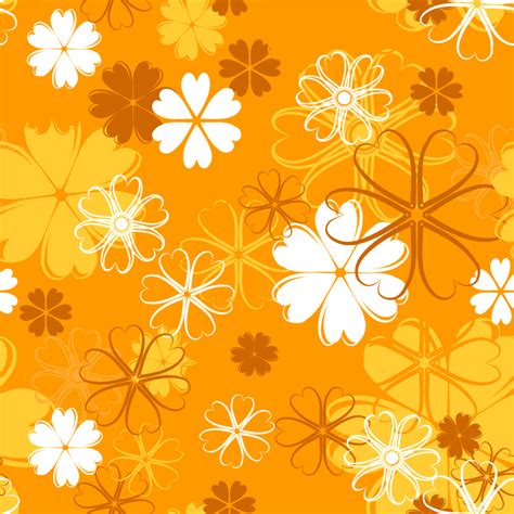 Orange Floral Pattern | FreeVectors