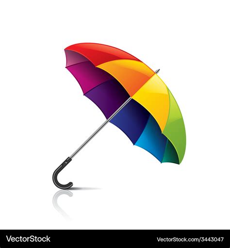 Colorful umbrella isolated Royalty Free Vector Image