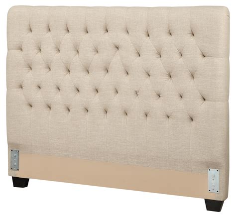 Coaster Upholstered Beds King Upholstered Headboard with Tufting in Light Color Fabric | A1 ...