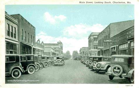 Charleston, Missouri Main Street Looking South vintage postcard ...