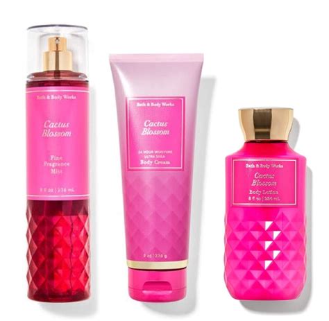 Bath and Body Works CACTUS BLOSSOM Trio Gift Set - Body Lotion - Body Cream and Fine Fragrance ...