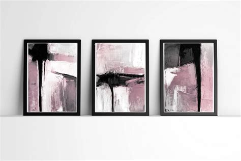 Abstract Landscape Painting, Abstract Art Painting, Oil Painting, Pink Wall Art Prints ...