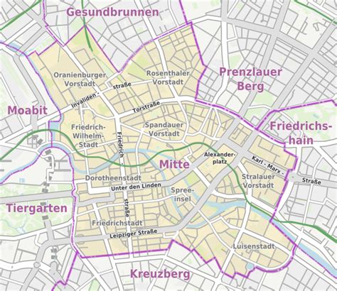 Berlin-Mitte Karte - Berlin-Mitte – Wikipedia | Berlin karte, Berlin, Berlin mitte