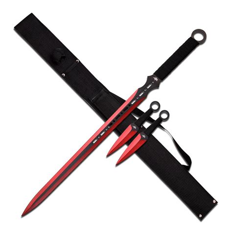 Fantasy Ninja Swords with Throwing Knives