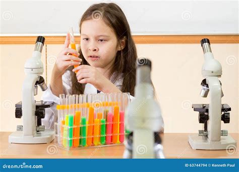 Child Scientist Doing Experiment Stock Photo - Image of chemistry, biology: 63744794