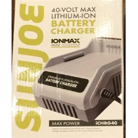 Snow Joe + Sun Joe iCHRG40 EcoSharp Lithium-Ion Battery Charger | 40 Volt Gray