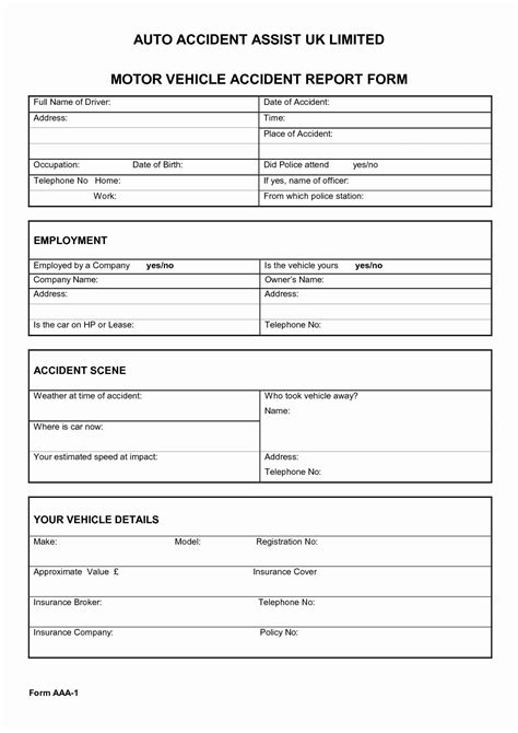 The marvellous Accident Report Template Format In Excel Incident Form ...