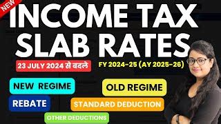 New Tax Slab In Budget 2024 New Income Tax Slab Fy 2024 25 Ay 2025 26 ...