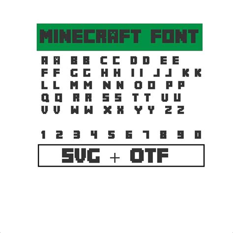 Printable Minecraft Font - Printable Word Searches