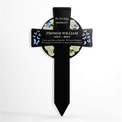 Gone But Not Forgotten - Memorial Gift - Personalized Custom Cross Acr ...