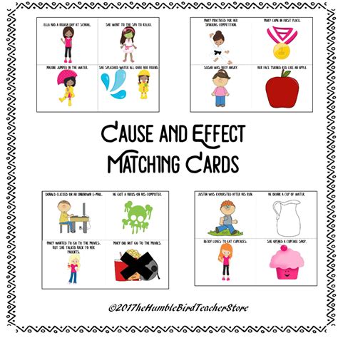 Cause and Effect Matching Game – The Humble Bird Teacher