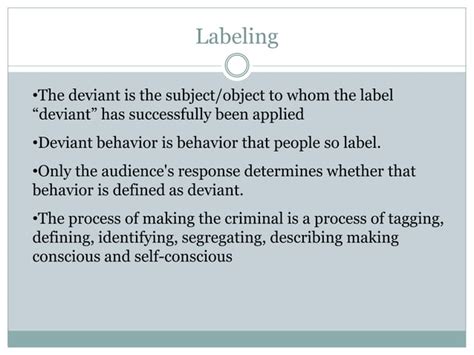 Labeling theory