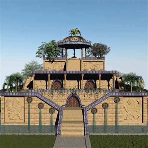 ziggurat babylon temple obj