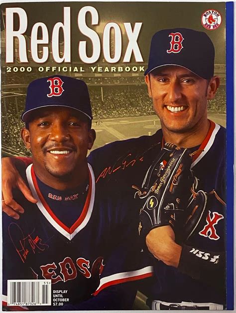 Pedro Martinez & Nomar Garciaparra Boston Red Sox 2000 Official Yearbook - KBK Sports
