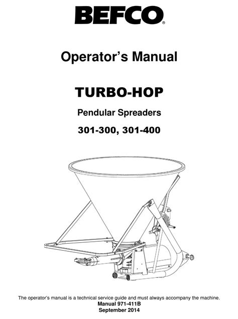 BEFCO TURBO-HOP 301-300 OPERATOR'S MANUAL Pdf Download | ManualsLib