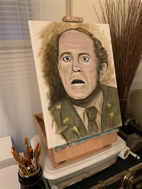 I spent all night painting a replica of Colonel Potter's Winchester portrait. Had just enough ...