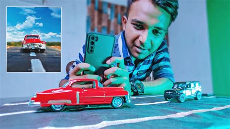 Miniature Toy Car Photography At Home || Crazy Mobile Photography Ideas - YouTube