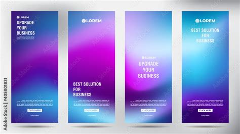 set of Blurred Purple roll up business brochure flyer banner design ...