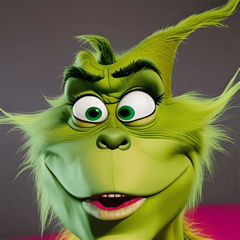 The Grinch's Mean Face · Creative Fabrica