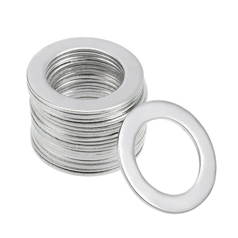 20Pcs 20mm x 13mm x 0.8mm 304 Stainless Steel Flat Washer for Screw ...