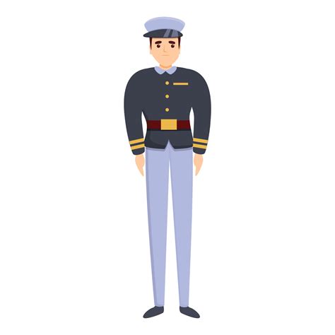 Student military uniform icon, cartoon style 14384811 Vector Art at ...