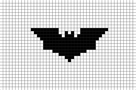 batman pixel art with grid easy Batman perler bead pattern - Pixel Art Grid