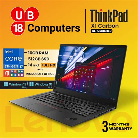 Lenovo ThinkPad X1 Carbon (6th) i5 / i7 8th Gen Full HD 14inch , 16gb ram 256GB / 512GB SSD ...