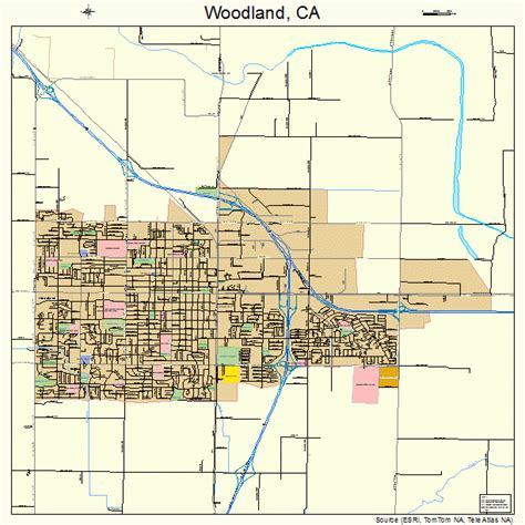 Woodland California Street Map 0686328