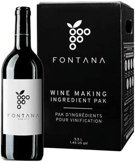 Fontana Italian Sangiovese Wine Kit | Wine Making Ingredient Kit - 6 Gallon Wine Kit | Premium ...