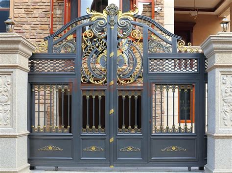 Fancy Villa Laser Cut Retractable Aluminum Entrance Gates - Buy Home ...