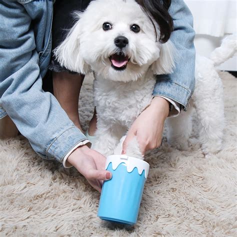 〖Follure〗New Dog Paw Cleaner Pet Cleaning Portable Brush Cup Dog Foot ...