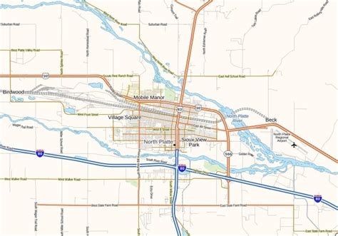 North Platte Regional Airport Map, Nebraska